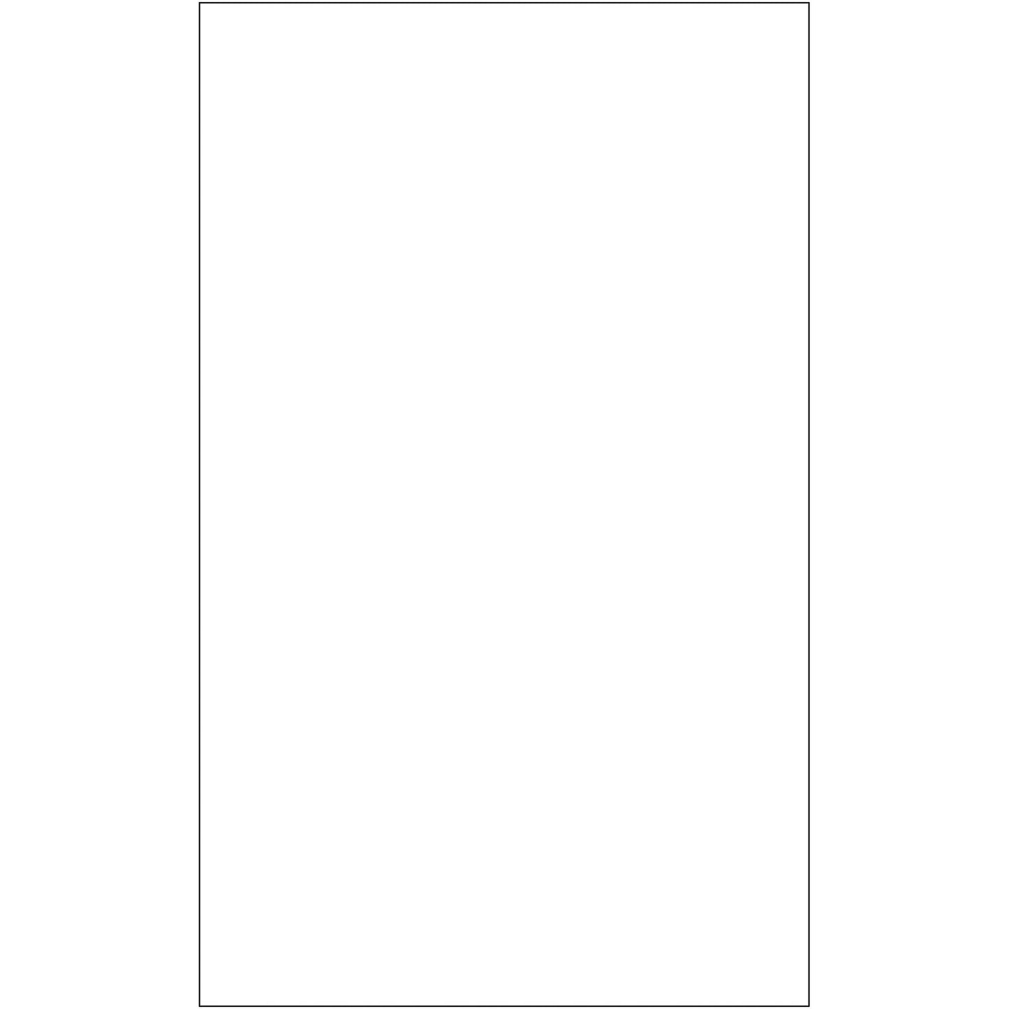 8 1/2 x 14" White Rectangle Laser Labels - LL137