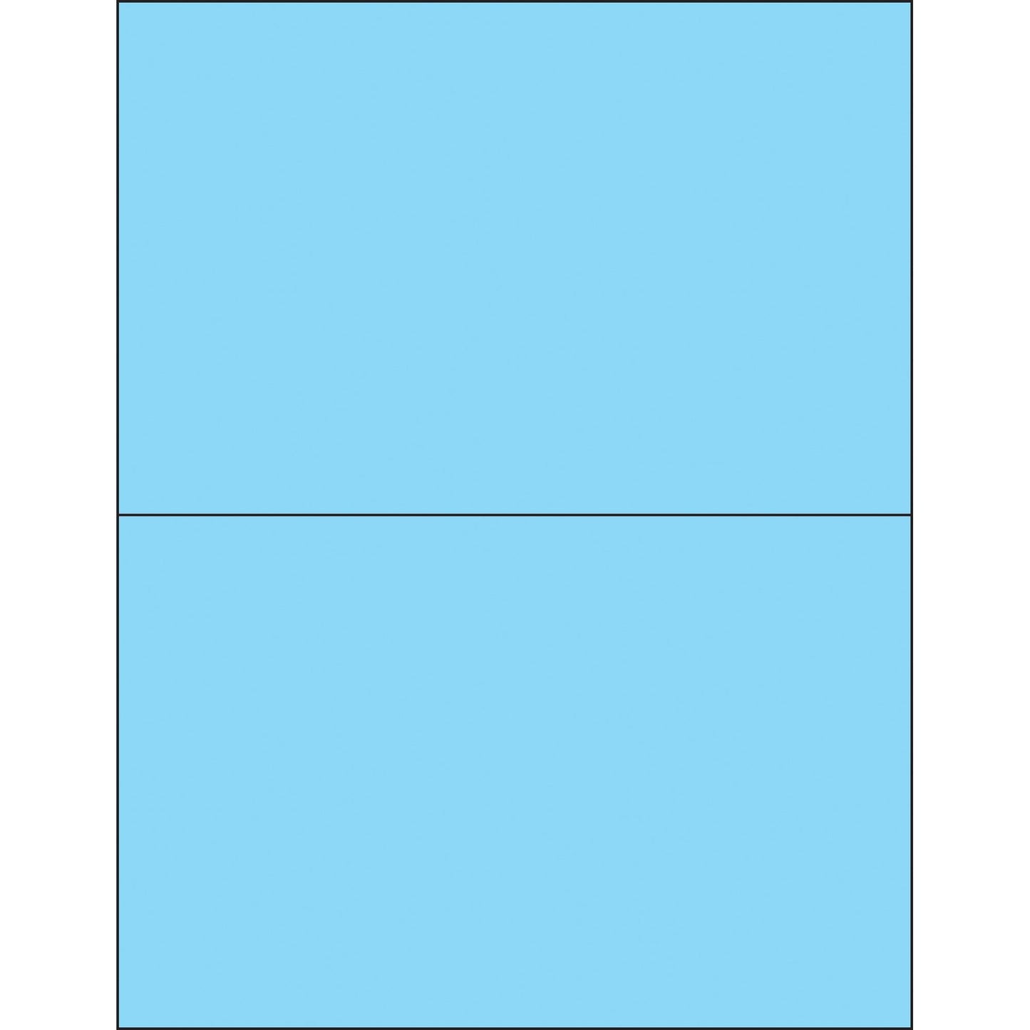 8 1/2 x 5 1/2" Fluorescent Pastel Blue Rectangle Laser Labels - LL184BE