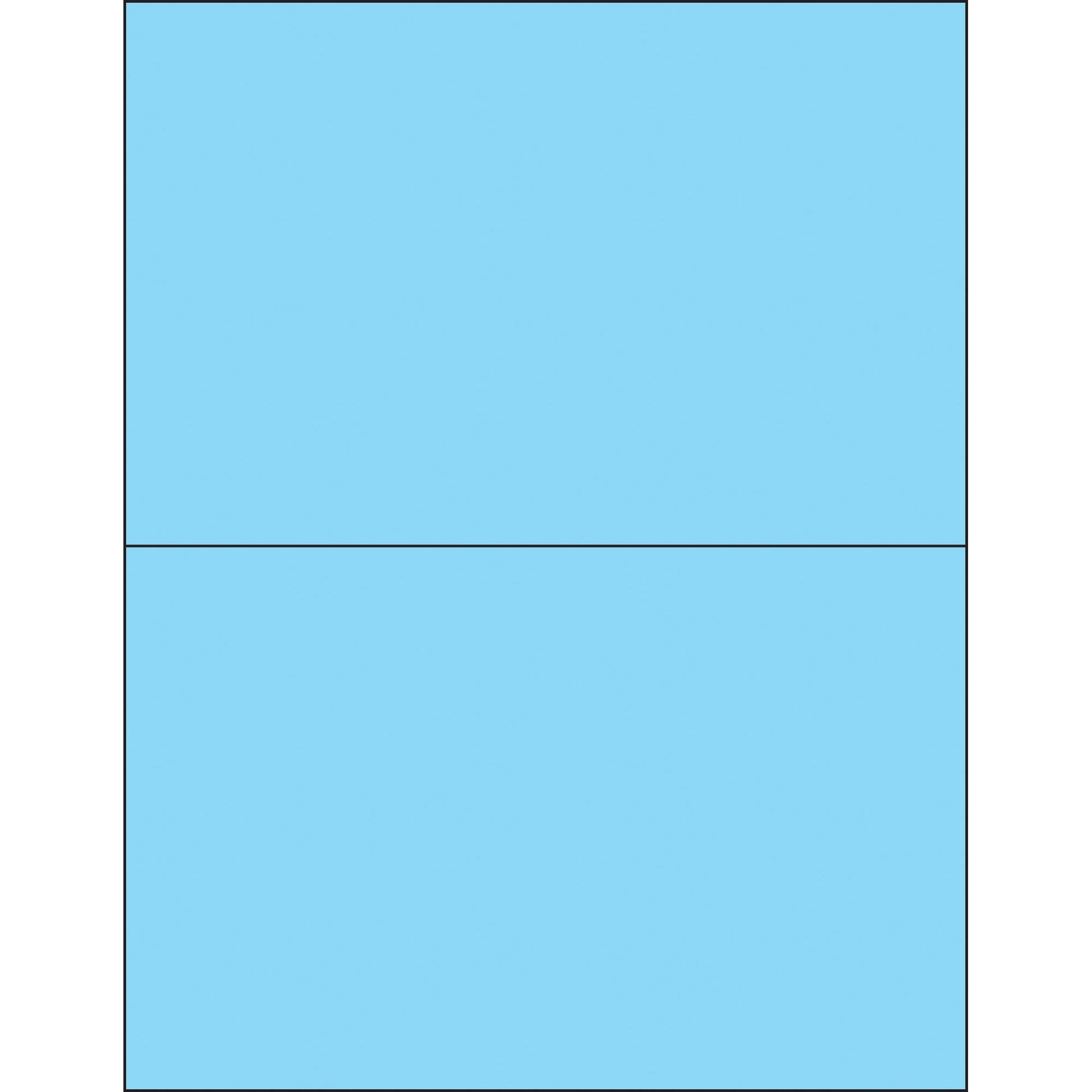 8 1/2 x 5 1/2" Fluorescent Pastel Blue Rectangle Laser Labels - LL184BE