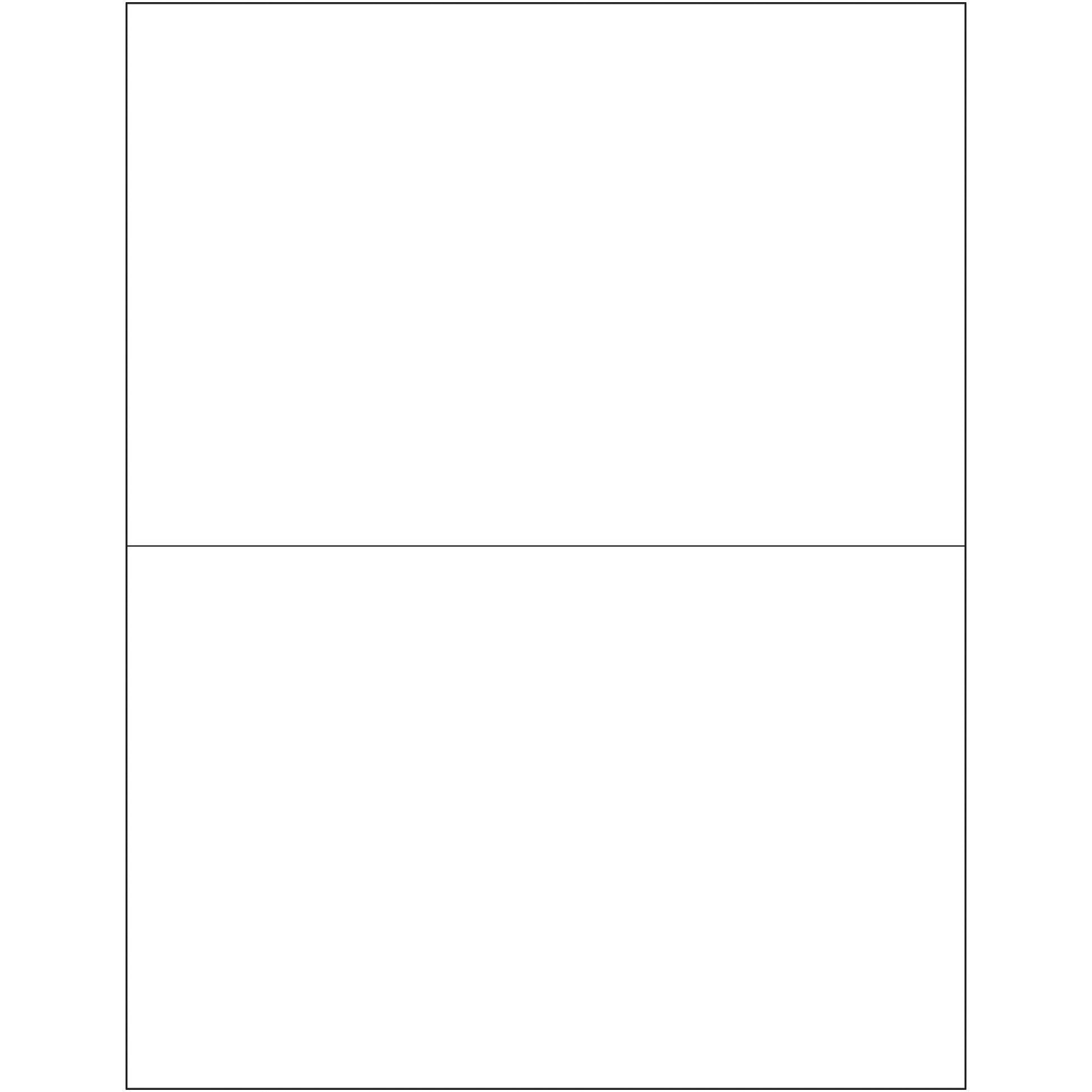 8 1/2 x 5 1/2" Glossy White Rectangle Laser Labels - LL205