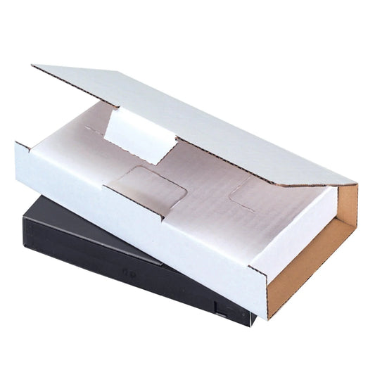 8 1/4 x 4 3/8 x 1 3/16" White Video Tape Mailers - MVM1 Box Packaging Partner