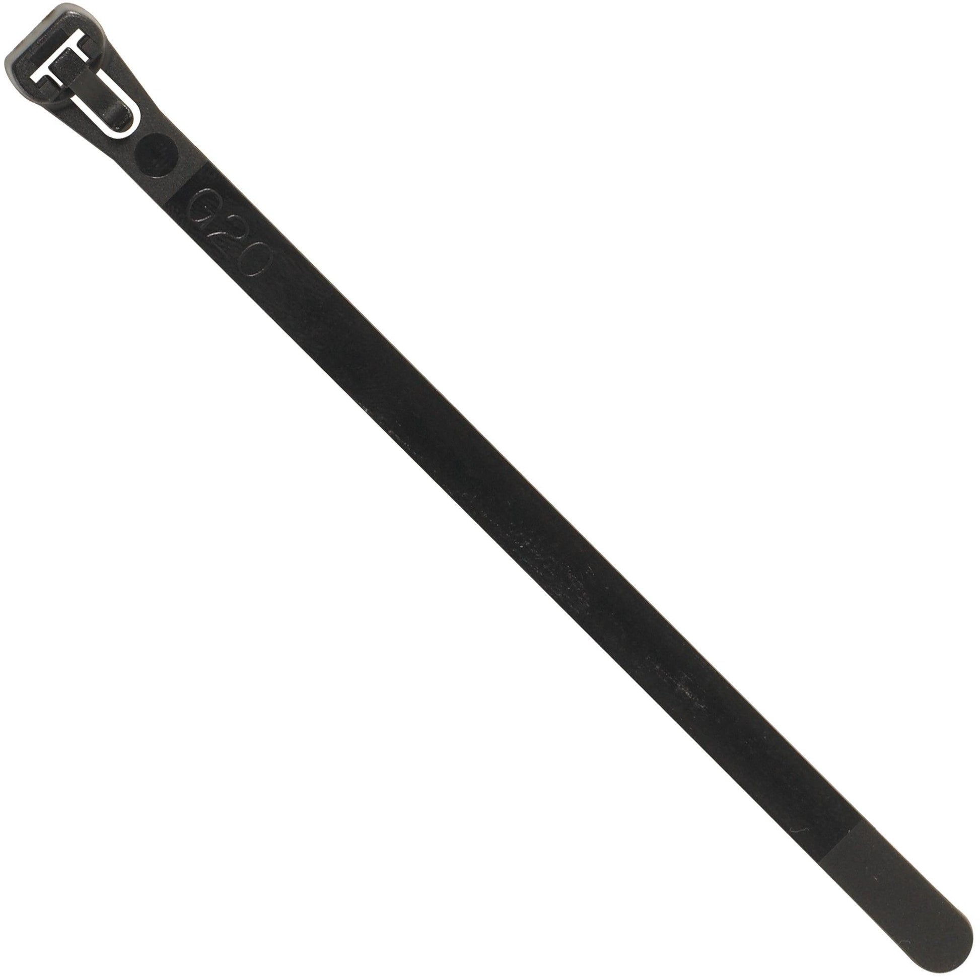 8" 50# Black Releasable Cable Ties - CTR85B