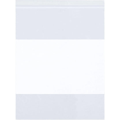 8 x 10" - 6 Mil White Block Reclosable Poly Bags - PB4027 Box Packaging Partner