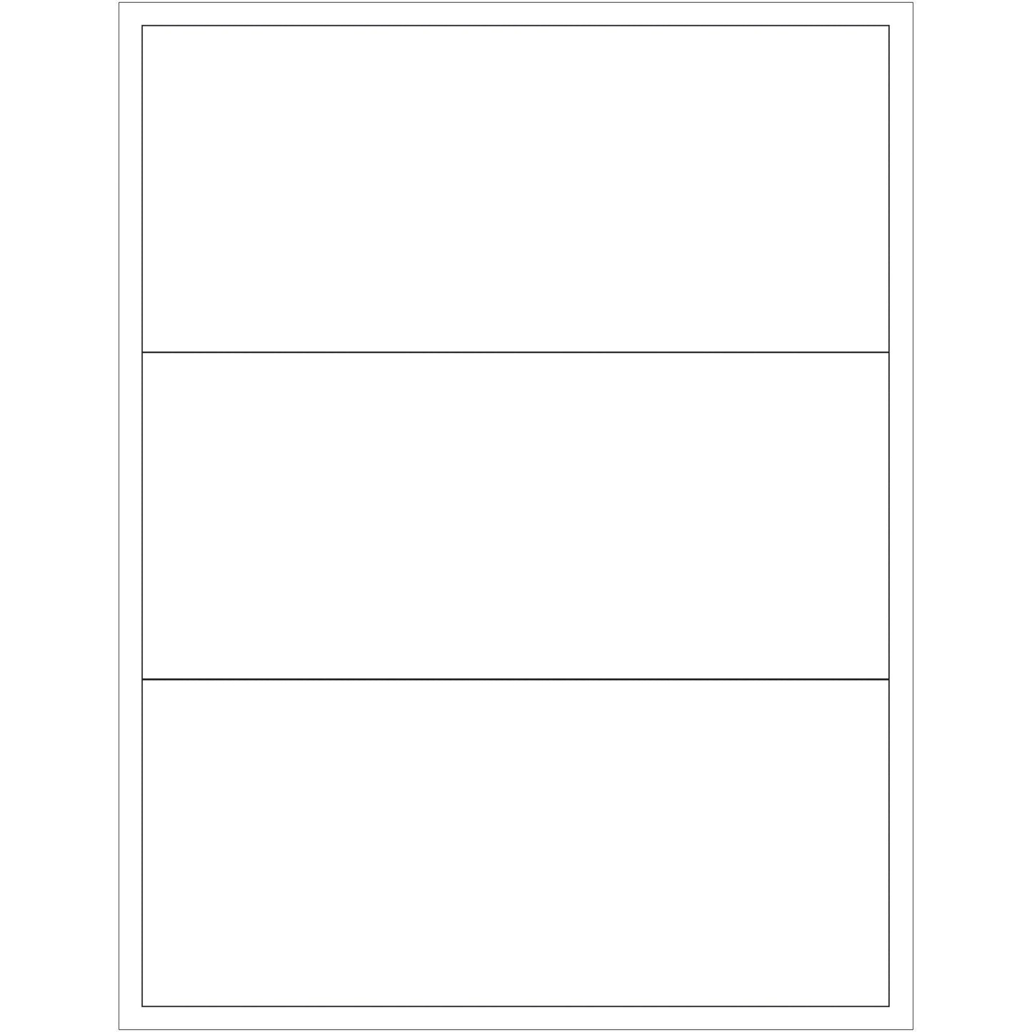 8 x 3 1/2" White Rectangle Laser Labels - LL134