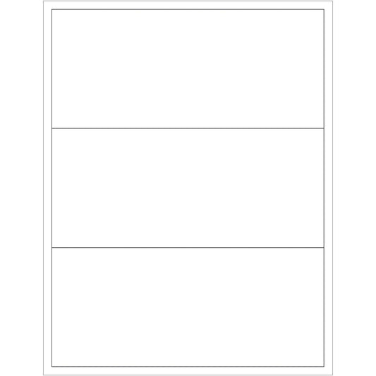 8 x 3 1/2" White Rectangle Laser Labels - LL134