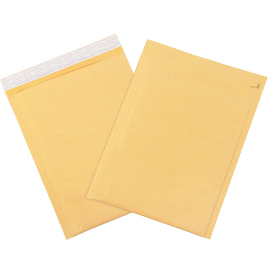 9 1/2 x 14 1/2" Kraft (Freight Saver Pack) #4 Self-Seal Bubble Mailers w/Tear Strip - B857SSRTT