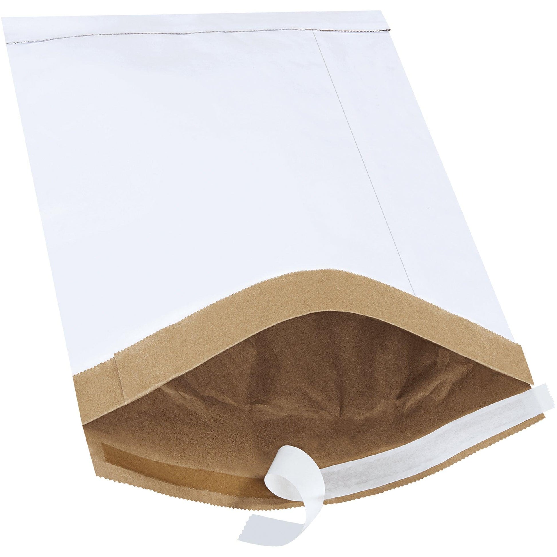 9 1/2 x 14 1/2" White (25 Pack) #4 Self-Seal Padded Mailers - B807WSS25PK