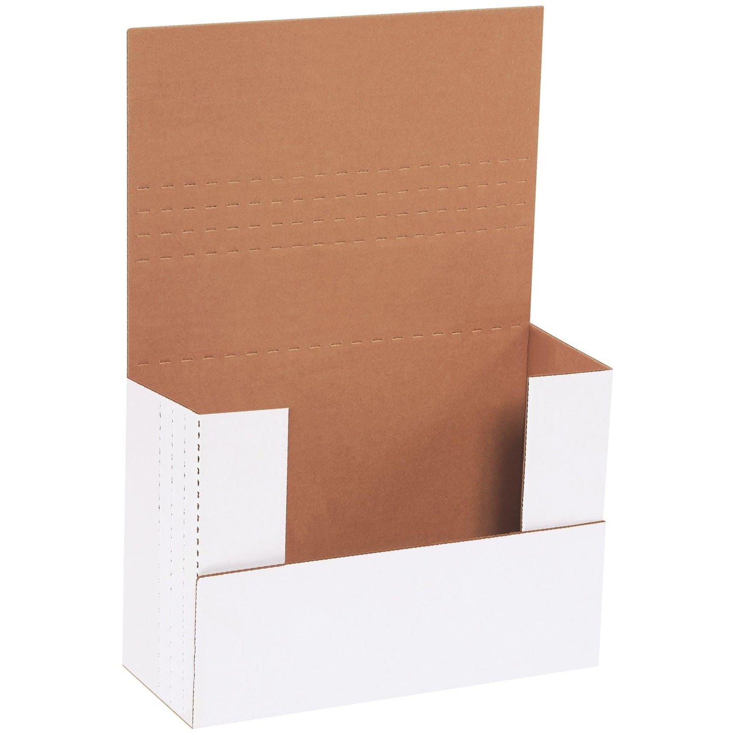 9 1/2 x 6 1/2 x 3 1/2" White Easy-Fold Mailers - M9635BF