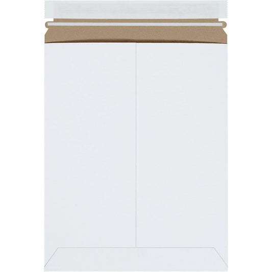 9 3/4 x 12 1/4" White (25 Pack) Self-Seal Stayflats Plus® Mailers - RM5SS25PK Box Packaging Partner