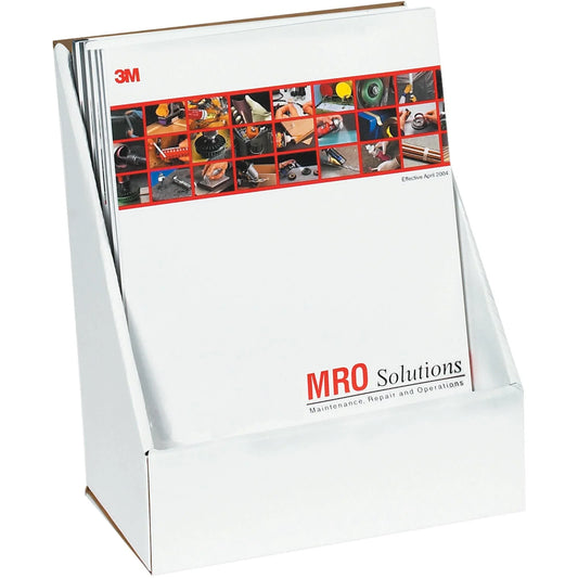 9 3/8 x 5 1/2 x 11 3/16" White Literature Counter Display - MDIS102 Box Packaging Partner