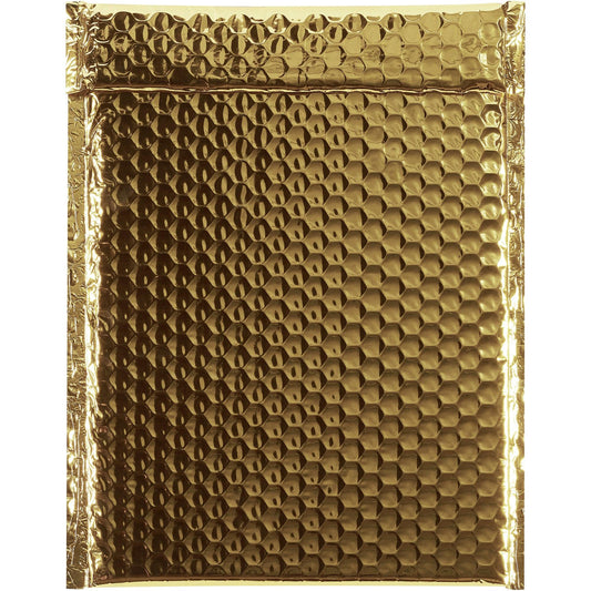 9 x 11 1/2" Gold Glamour Bubble Mailers - GBM0911GD