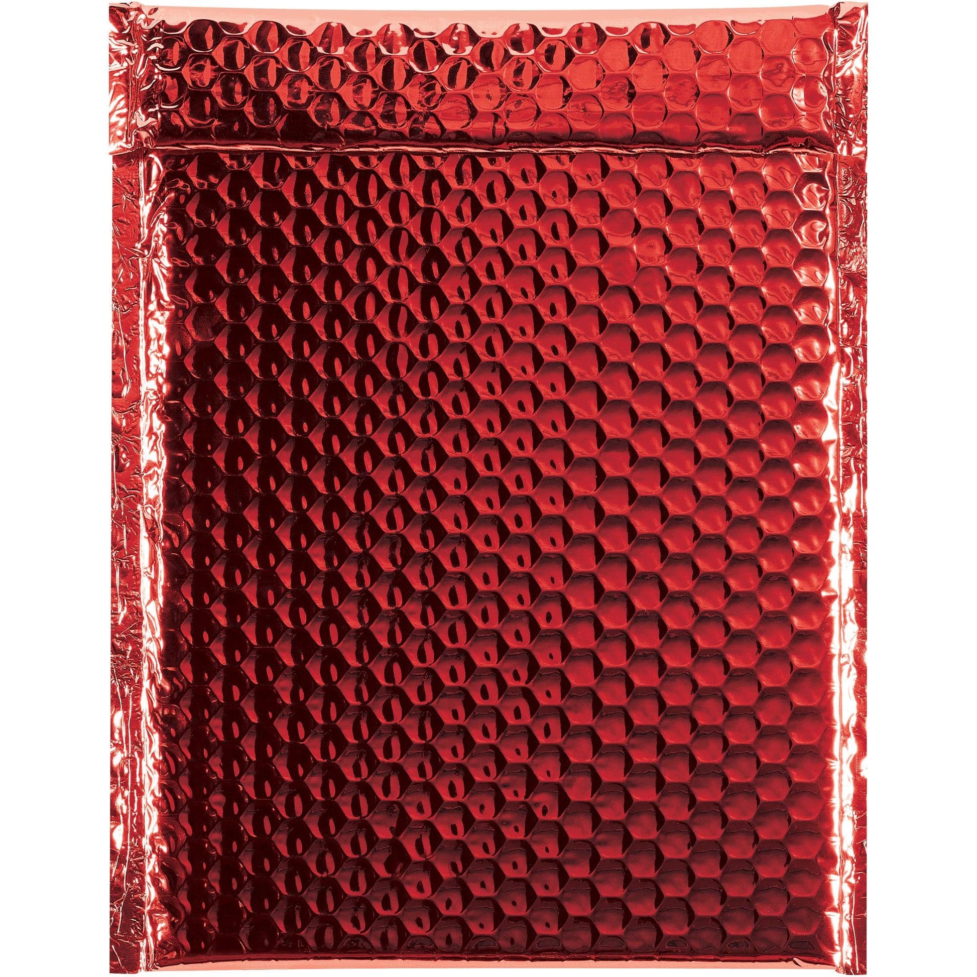 9 x 11 1/2" Red Glamour Bubble Mailers - GBM0911R