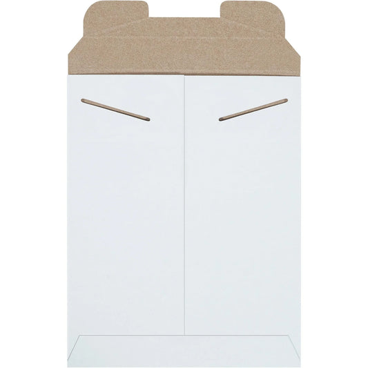 9 x 11 1/2" White Stayflats® Mailers - RM2W Box Packaging Partner