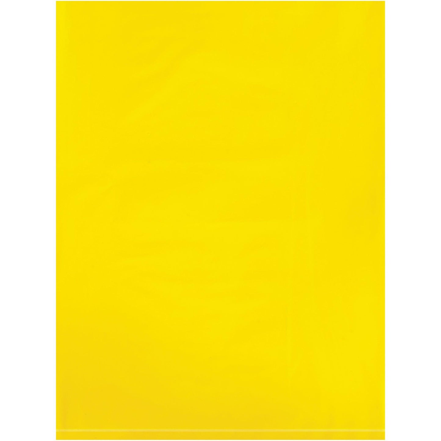 9 x 12" - 2 Mil Yellow Flat Poly Bags - PB480Y