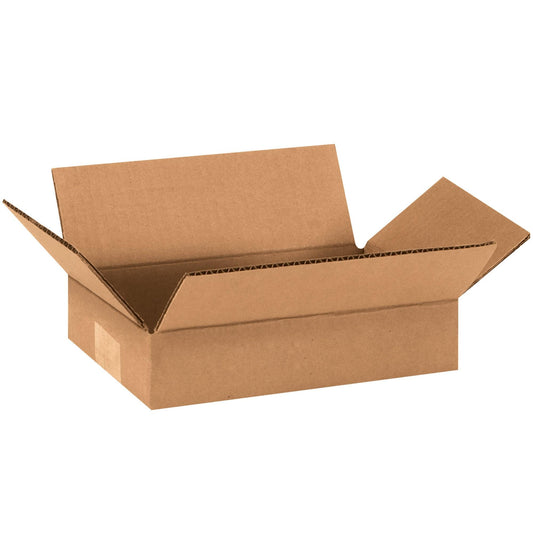 9 x 6 x 2" Flat Corrugated Boxes - 962