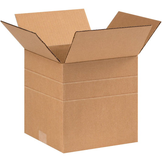 9 x 9 x 9" Multi-Depth Corrugated Boxes - MD999