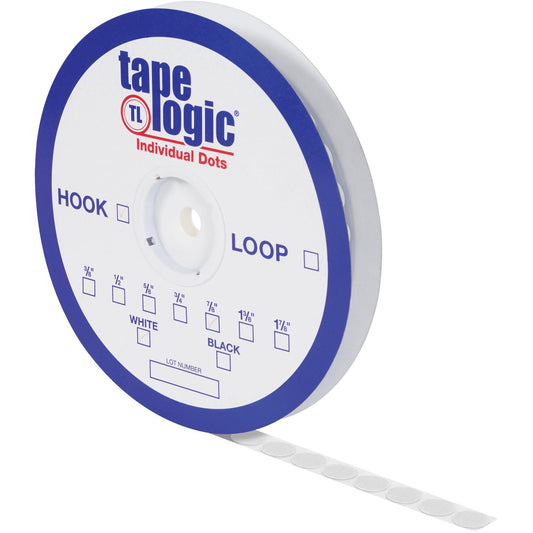 1 3/8" White Hook Tape Logic® Individual Tape Dots_HLT162