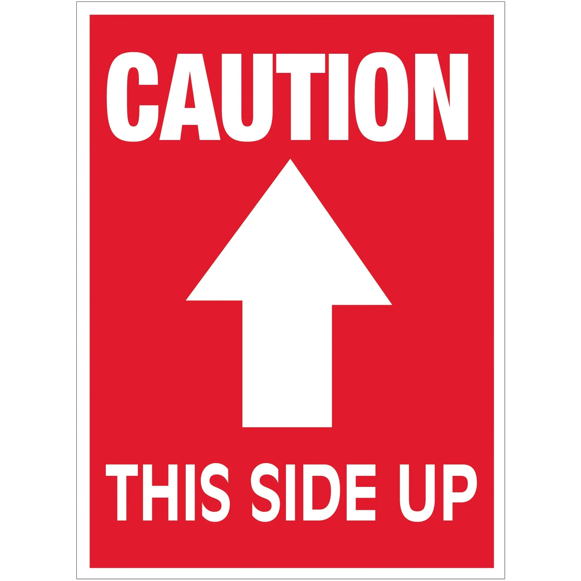 "Caution - This Side Up" Arrow Labels, 3 x 4" - SCL511R Box Packaging Partner