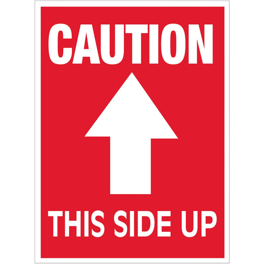 "Caution - This Side Up" Arrow Labels, 3 x 4" - SCL511R Box Packaging Partner
