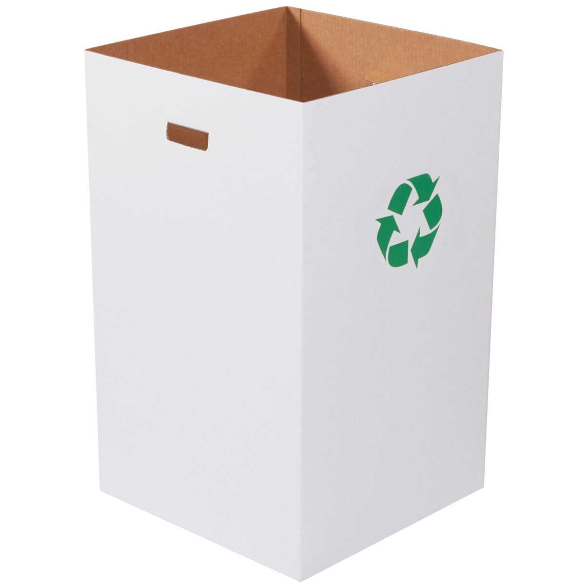 Corrugated Trash Can with Recycle Logo - 40 Gallon | Samuel Packaging Store