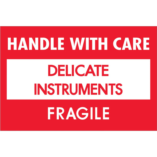"Delicate Instruments - HWC" - Fragile Labels, 2 x 3" - DL1308 Box Packaging Partner
