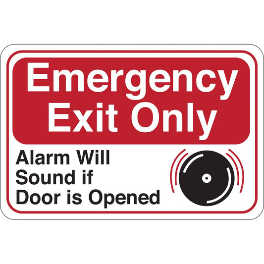 "Emergency Exit Only..." 6 x 9" Facility Sign - SN200