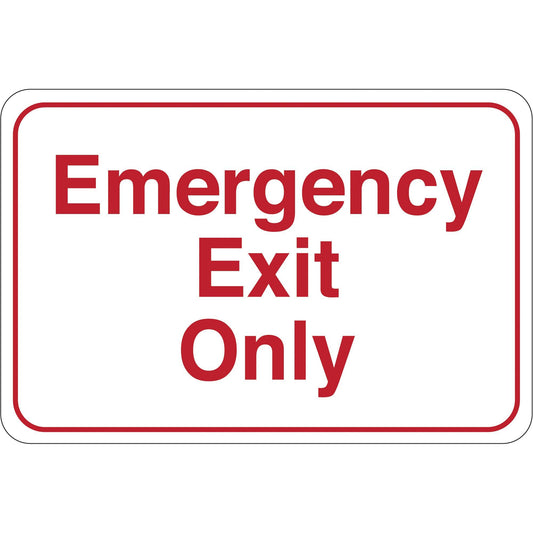 "Emergency Exit Only" 6 x 9" Facility Sign - SN203
