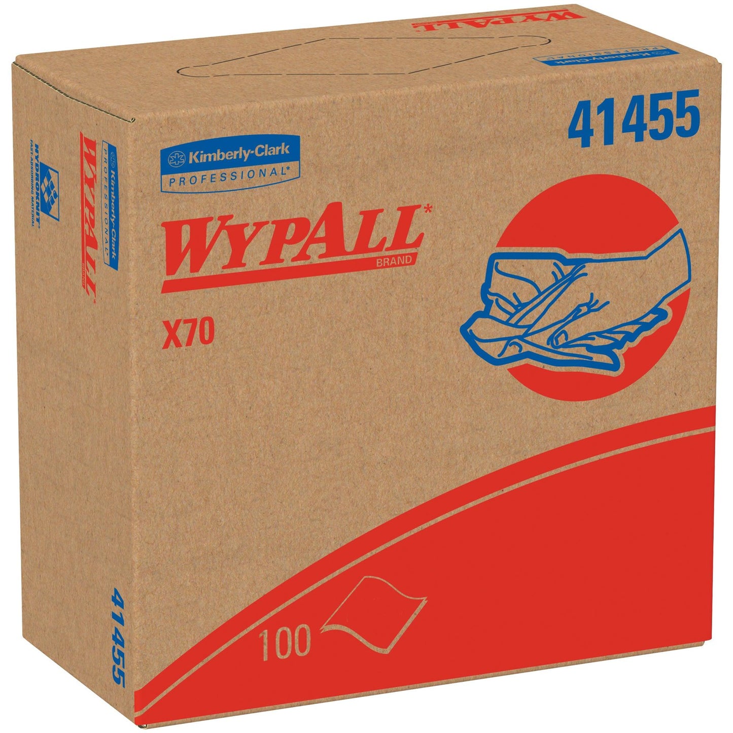 Kimberly Clark® WypALL® X70 9.1 x 16.8" Industrial Pro Wipers Dispenser Box - KW120