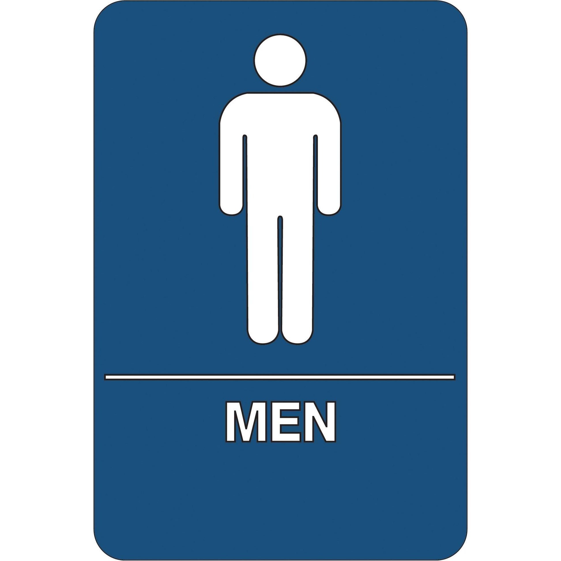 "Men Restroom" ADA Compliant Plastic Sign - SN102