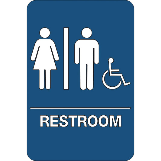 "Men/Women Accessible" ADA Compliant Plastic Sign - SN109