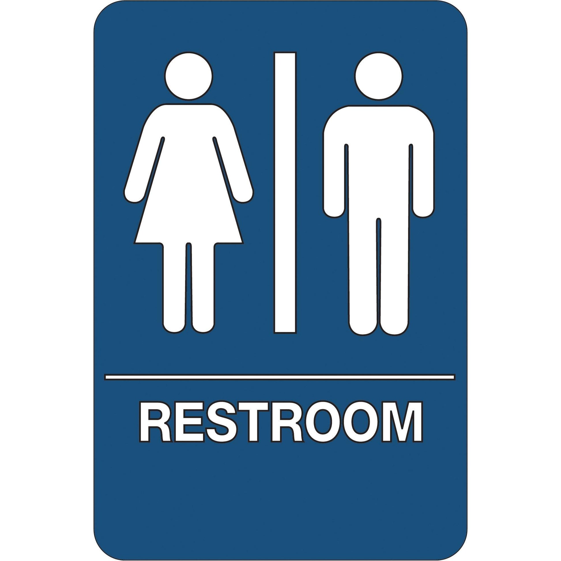 "Men/Women Restroom" ADA Compliant Plastic Sign - SN105