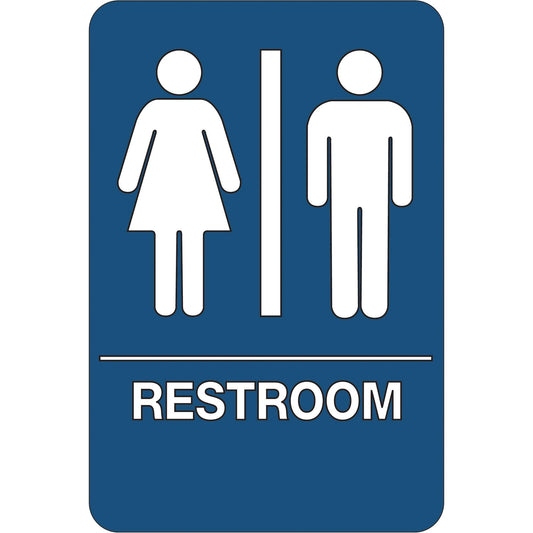 "Men/Women Restroom" ADA Compliant Plastic Sign - SN105