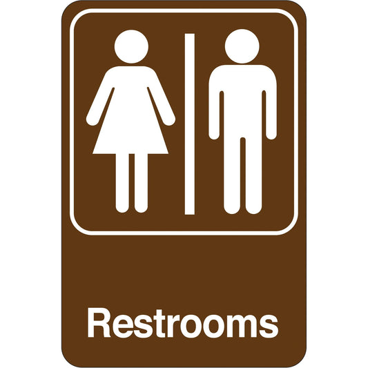 "Men/Women Restrooms" 9 x 6" Facility Sign - SN400