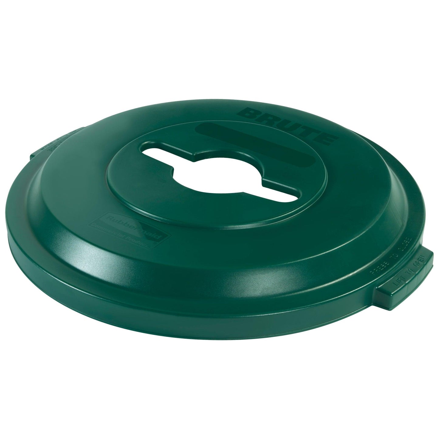 Rubbermaid® Brute® Recycling Container Single Stream Lid - 32 Gallon, Green - RUB141BLG