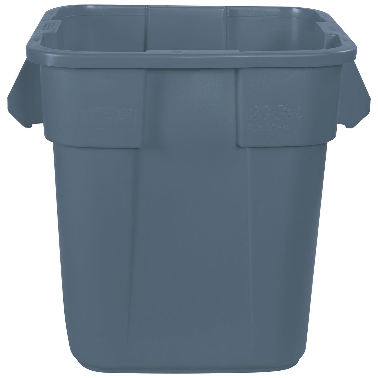 Rubbermaid® Brute® Square Trash Can - 28 Gallon, Gray - RUB128CGR