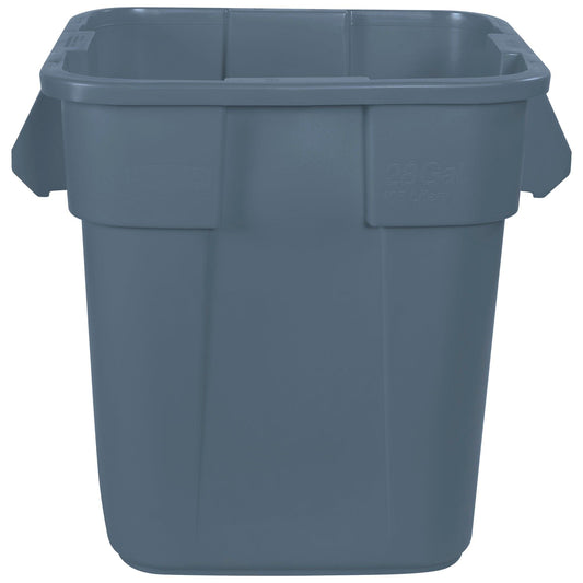 Rubbermaid® Brute® Square Trash Can - 28 Gallon, Gray - RUB128CGR