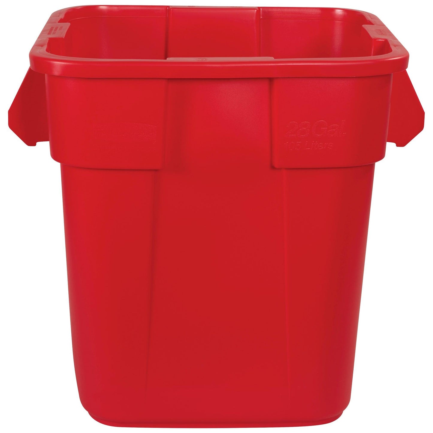 Rubbermaid® Brute® Square Trash Can - 28 Gallon, Red - RUB128CR