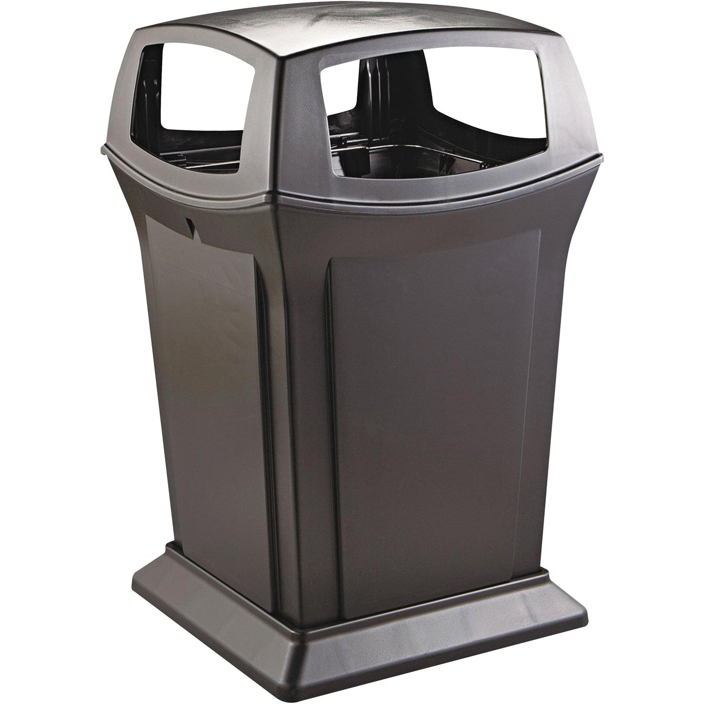 Rubbermaid® Ranger® Trash Can - 45 Gallon, 4-Way, Black - RUB431BL