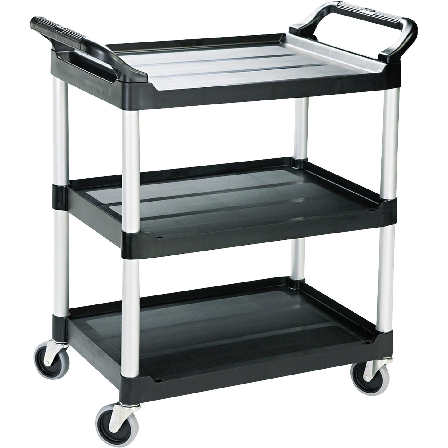 Rubbermaid® Service Cart - 34 x 19 x 38", Black - RUB440BL