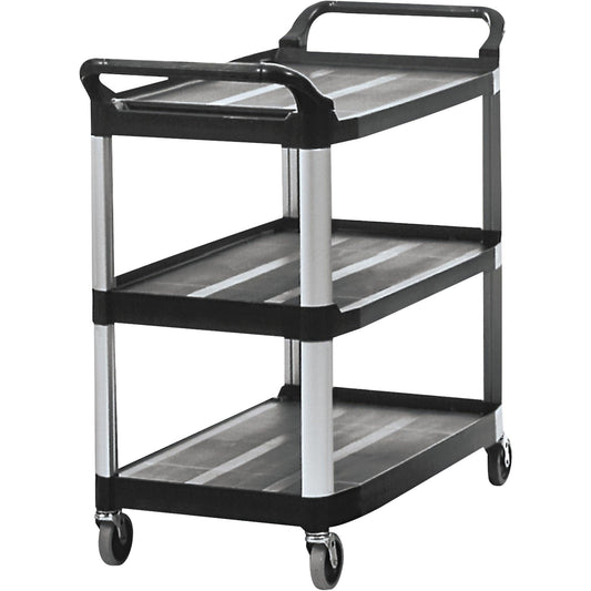 Rubbermaid® Service Cart - 41 x 20 x 38", Black - RUB441BL