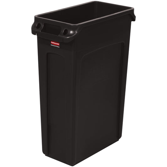 Rubbermaid® Slim Jim® Trash Can - 23 Gallon, Black - RUB423CBL