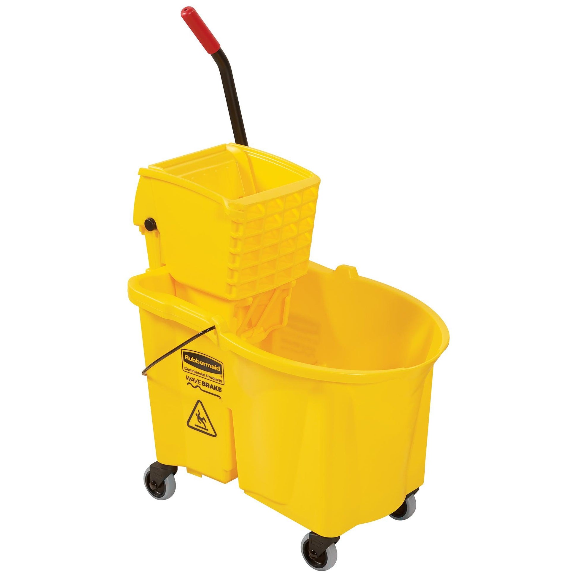 Rubbermaid® WaveBrake® Bucket/Wringer - Side Press, 44 Quart - Yellow - JAN184