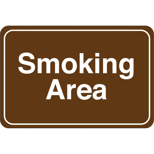 "Smoking Area" 6 x 9" Facility Sign - SN211