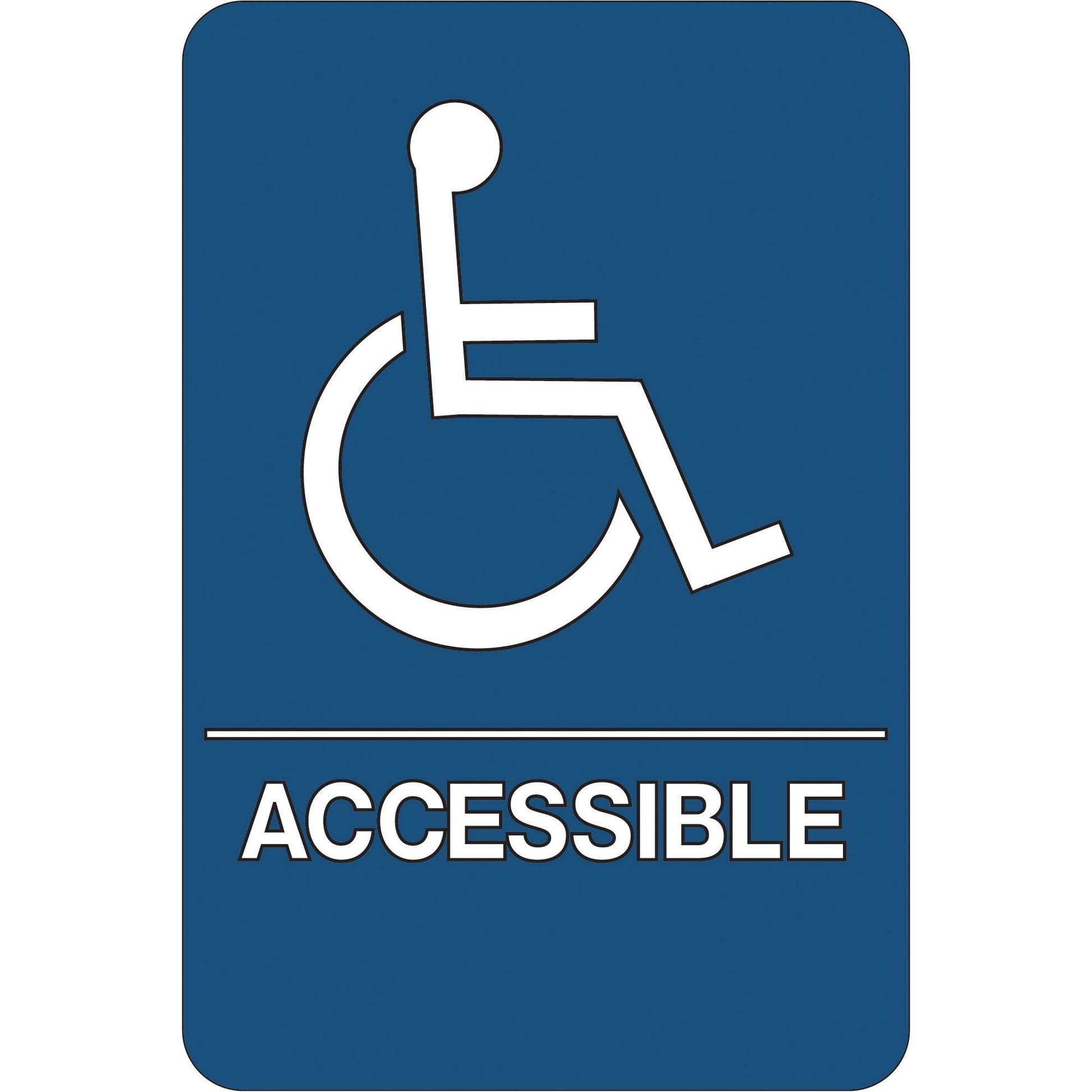 "Wheelchair Accessible" ADA Compliant Plastic Sign - SN100