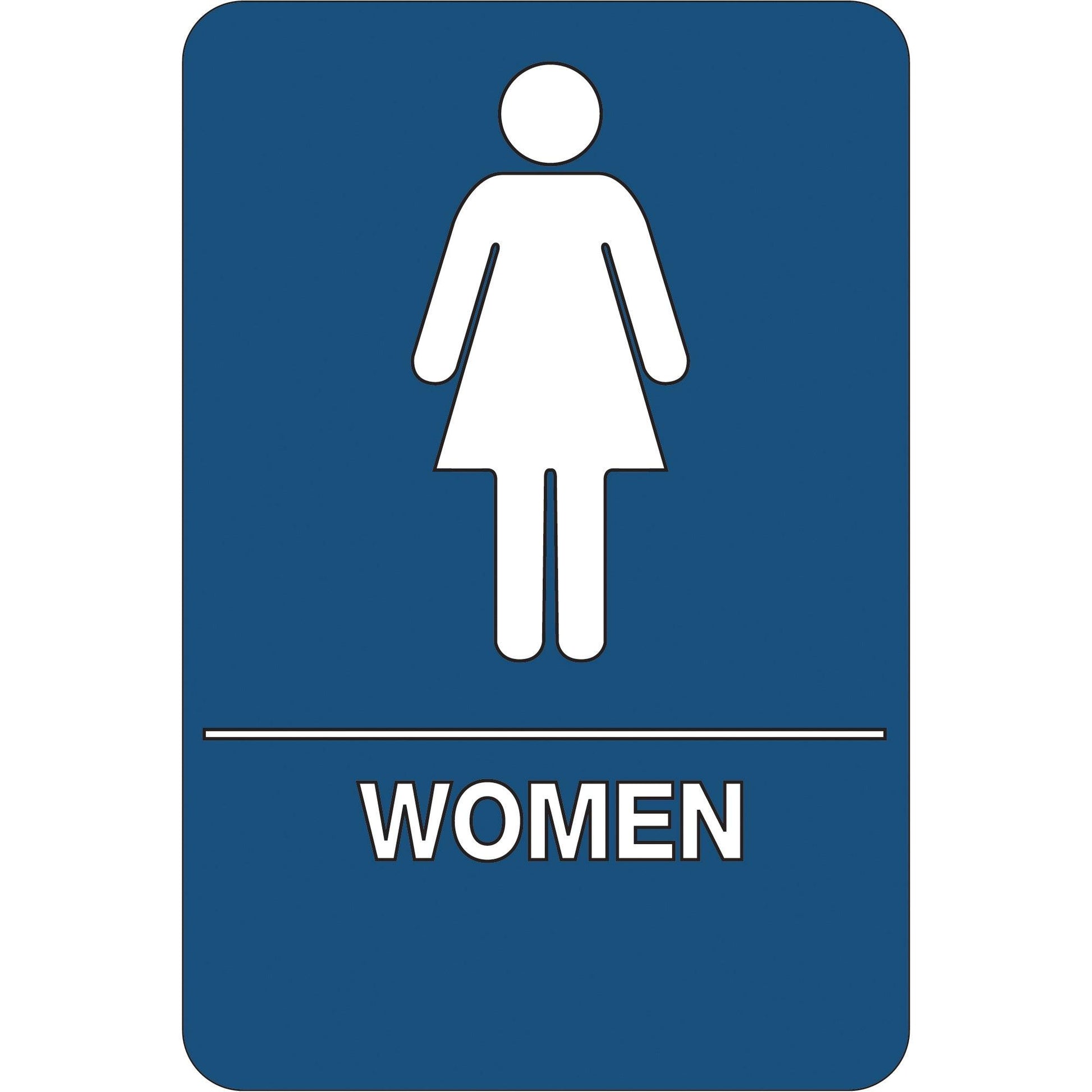 "Women Restroom" ADA Compliant Plastic Sign - SN103